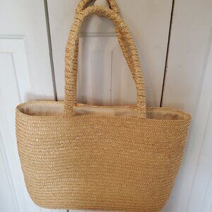 Woven straw Beach bag